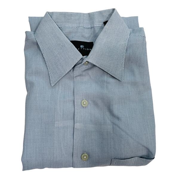 KENNETH COLE REACTION Blue Button Down Long Sleeve Dress Shirt M | 15 1/2 34-34 - Picture 1 of 9